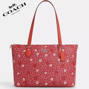 🌸❤️ Coach Gallery Tote Bag With Floral Print